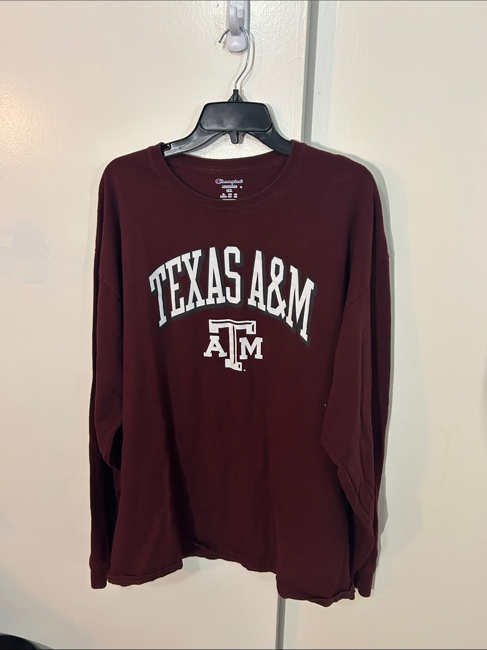 Champion Maroon Texas A&M Crewneck Long Sleeve